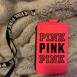 PINK ID case and lanyard